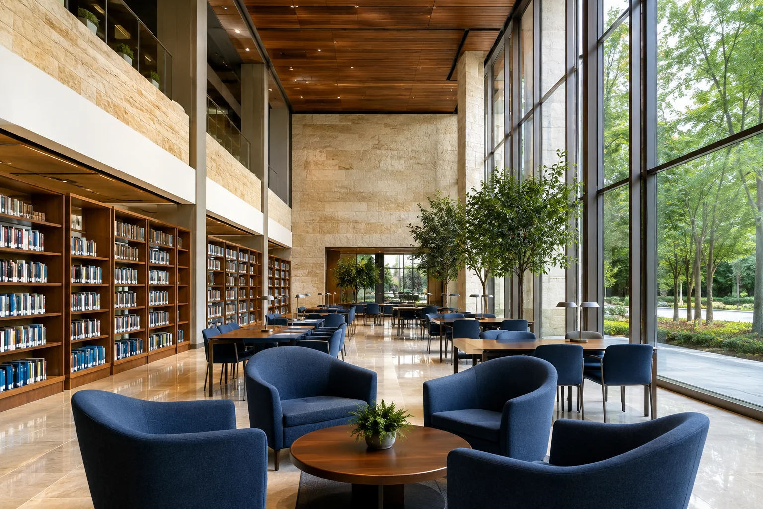 University learning commons and study area