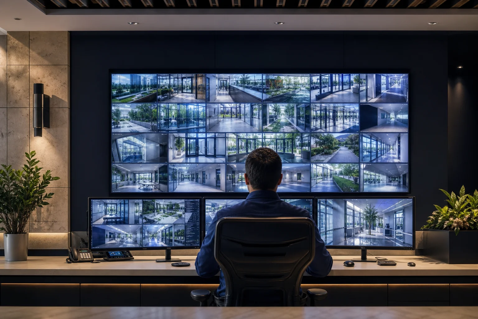 Facility coordinator in a building operations control room